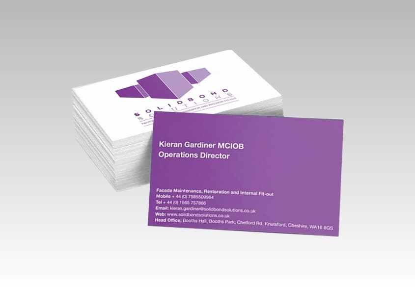 Silk business cards sample from DesignPrint NYC